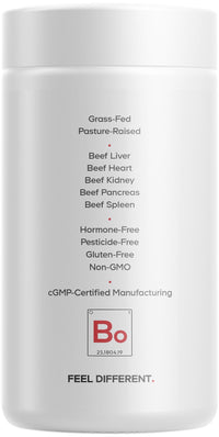 Thumbnail for Codeage Grass Fed Beef Organs Supplement – Glandulars Supplements - Freeze Dried, Non-Defatted, Desiccated Liver, Heart, Kidney, Pancreas & Spleen Bovine Pills – Beef Vitamins - Non-GMO -180 Capsules