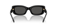 Thumbnail for COACH Women's HC8390U Sculpted C Hardware Universal Fit Rectangular Sunglasses, Black/Grey Solid, 51 mm