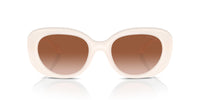 Thumbnail for COACH Women's HC8391U Sculpted C Hardware Universal Fit Oval Sunglasses, Milky Cloud/Brown Gradient, 53 mm