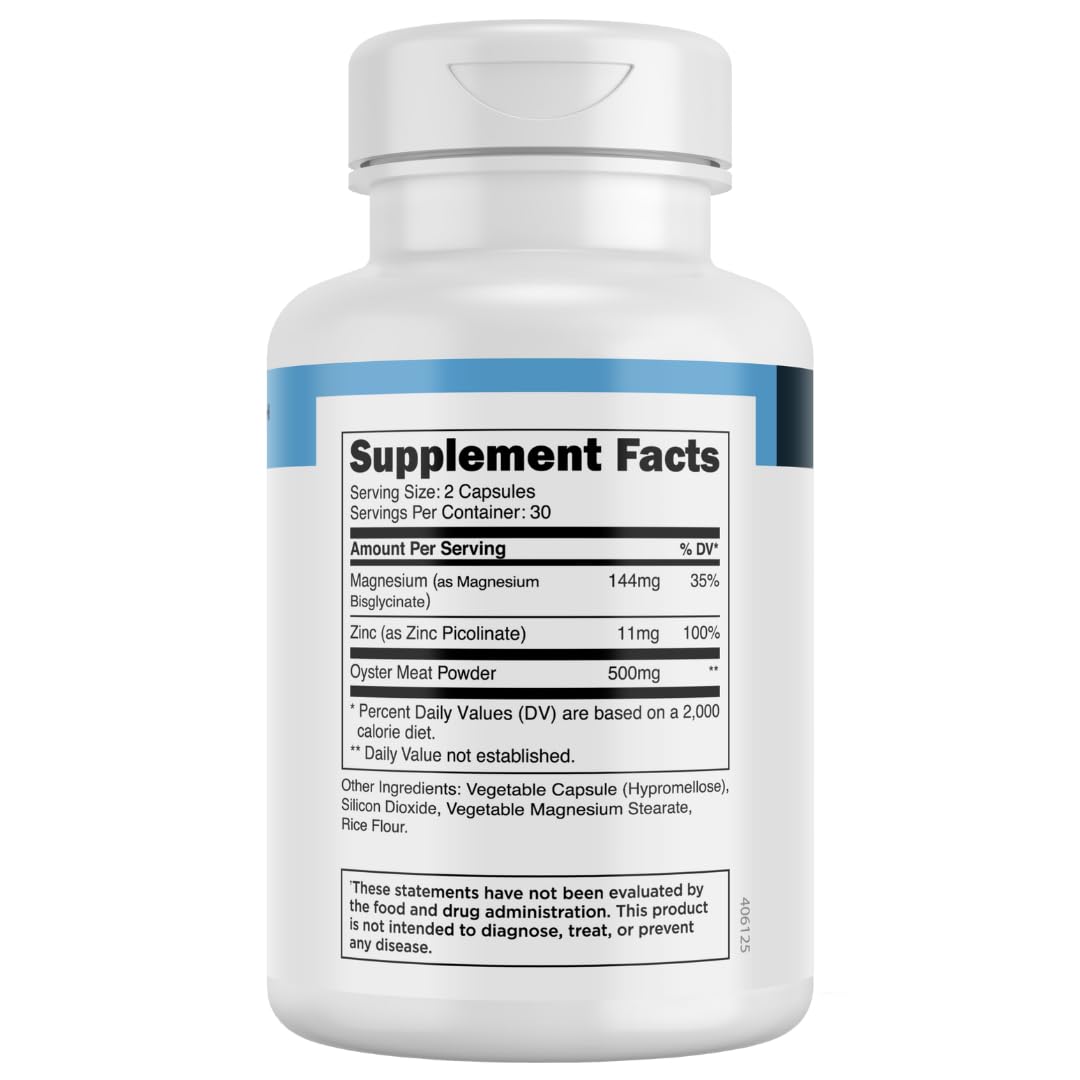 Transparent Labs ZMO - Muscle Builder for Men & Women with Zinc, Magnesium Glycinate, & Oyster Powder for Muscle Recovery - 60 Count