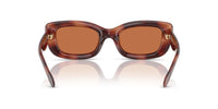 Thumbnail for COACH Women's HC8390U Sculpted C Hardware Universal Fit Rectangular Sunglasses, Caramel Tortoise/Brown Solid, 51 mm