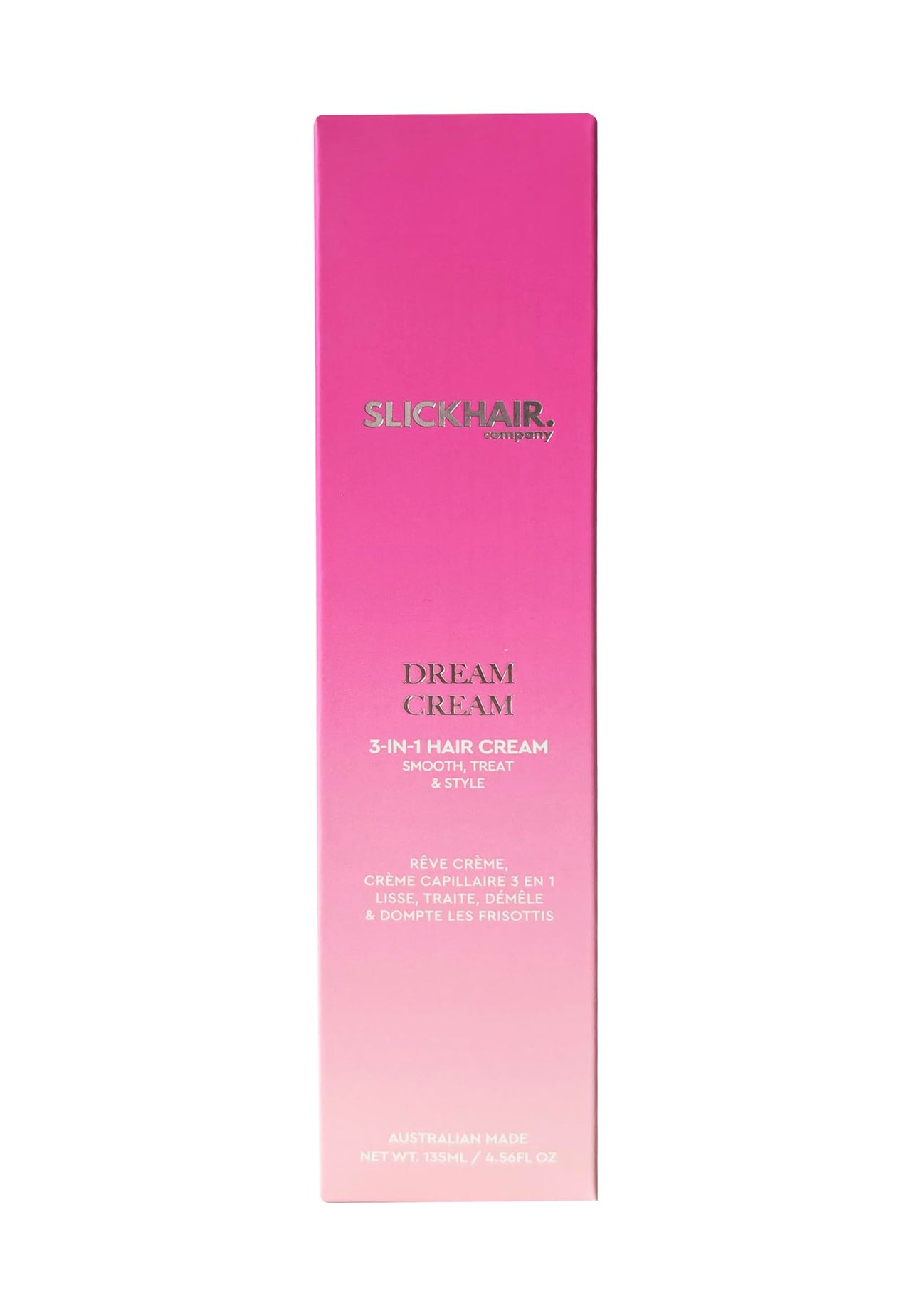 SlickHair Dream Cream, 3-in-1 Hair Styling Cream for Smooth Slick Back Hair Styles - Lightweight, Strong Hold, Non-Greasy & Non-Flakey - Refreshes and Nourishes all Hair Types, 135ml