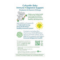 Thumbnail for Culturelle Baby Probiotic Drops + Vitamin D, Immune & Digestive Health Support for Babies, Infants & Newborns 0-12 Months, 30 Day Supply, Gluten Free & Non-GMO, 9ml