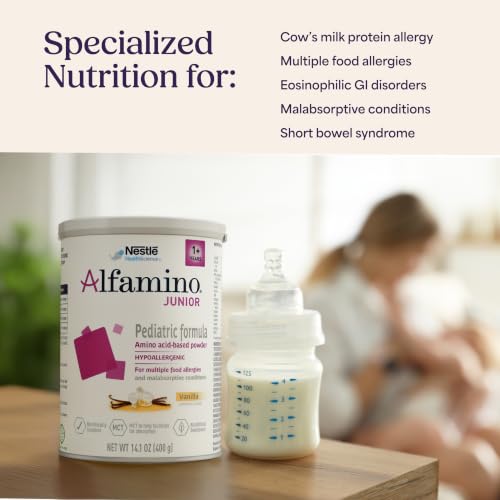 Image 2 of Alfamino Junior Pediatric Formula, Amino Acid Based, Vanilla, 14.1 oz