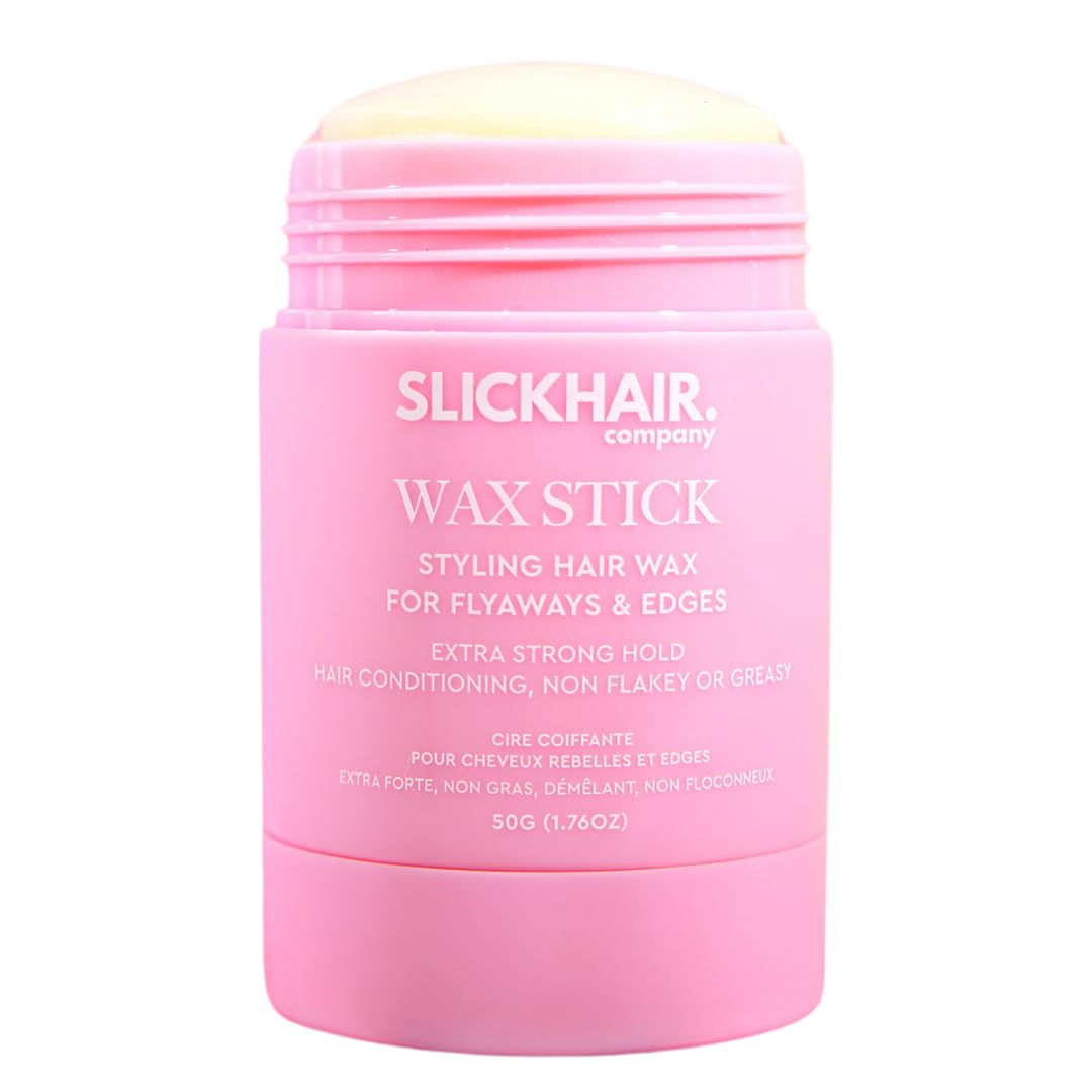 Slick Hair Company Hair Wax Stick | Wax Stick for Slicked Hair | Hair Wax Stick for Flyaways | Extra Strong Hold | Non-greasy Styling Cream for Fly Away & Edge Control Frizz Hair 1.7 Oz