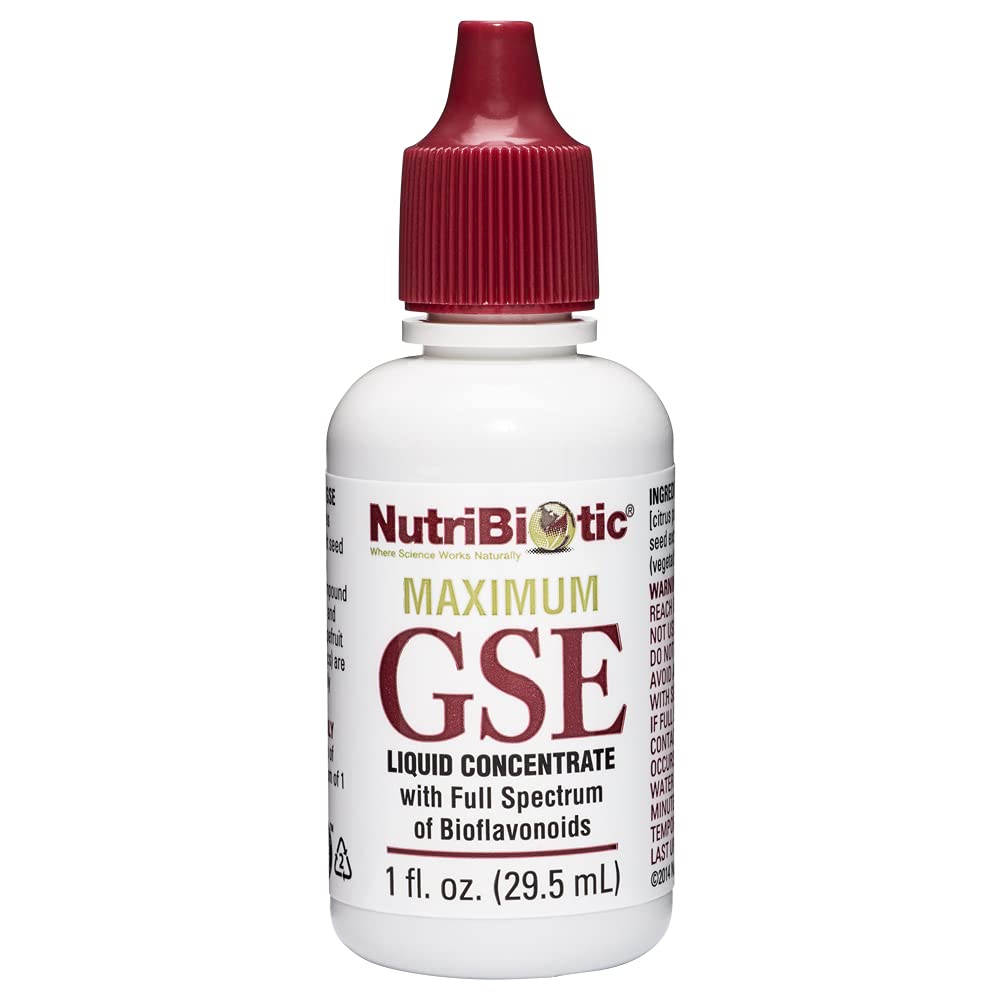 NutriBiotic – Maximum GSE, 1 Oz Liquid | Grapefruit Seed Extract Premium Concentrate with Bioflavonoids | Highly Potent, Vegan, Gluten Free & Non-GMO