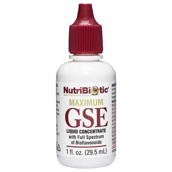 NutriBiotic – Maximum GSE, 1 Oz Liquid | Grapefruit Seed Extract Premium Concentrate with Bioflavonoids | Highly Potent, Vegan, Gluten Free & Non-GMO