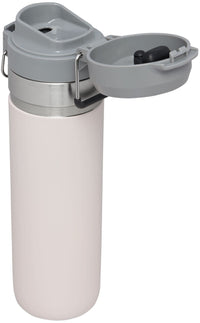 Thumbnail for Stanley Quick Flip GO Water Bottle 24 oz | Push Button Lid | Leakproof and Packable for Travel and Sports | Insulated Stainless Steel | BPA-Free | Rose Quartz