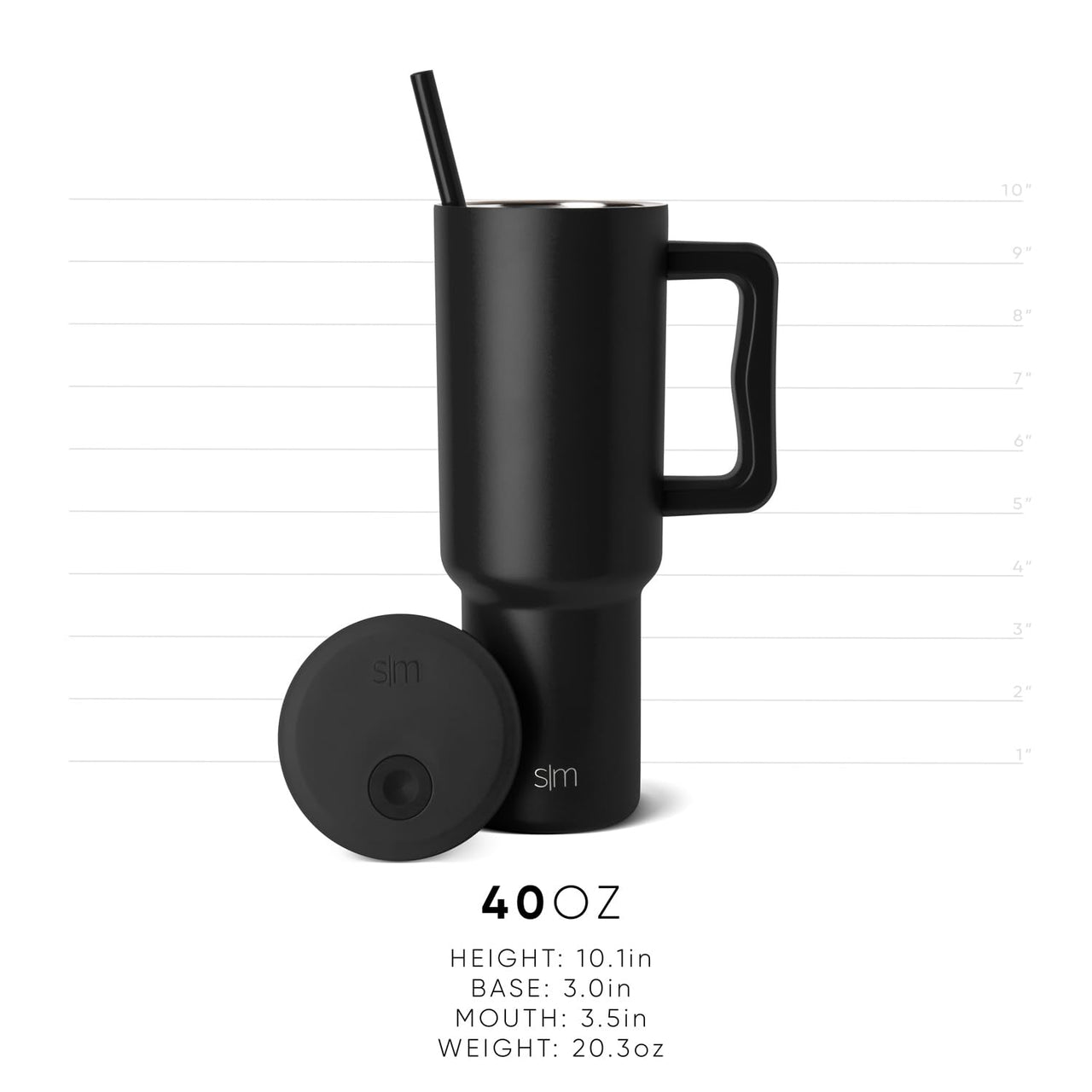 Simple Modern Disney 40 oz Trek Tumbler with Handle and Straw Lid | Cup Holder Friendly Insulated Stainless Steel Travel Mug | Winnie the Pooh Doodles