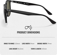 Thumbnail for Ray-Ban RB4306 POLARIZED Square-Round Shaped Sunglasses for Men & Women – Includes Official Rayban Eyewear Kit – Ideal Formal & Casual Wear Sunglasses – G-15 Green Lens