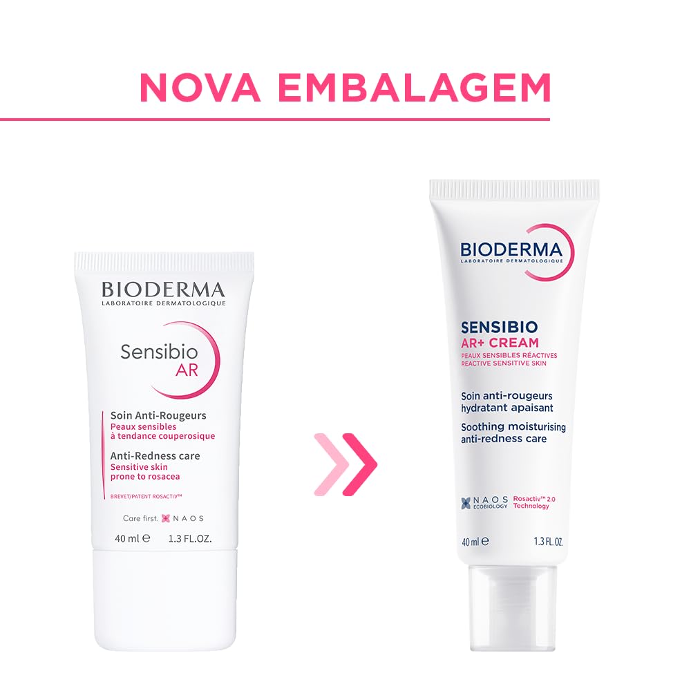 Bioderma Sensibio AR+ Cream, Facial Redness Relief Lotion for Sensitive Skin, Soothing and Moisturizing Care