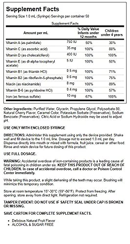 B Protected Pedia Poly-Vite Drops with Iron 1 2/3 fl Ounce Liquid