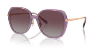 Thumbnail for COACH Women's HC8403D Square Sunglasses, Transparent Purple/Grey Purple Gradient Polarized, 59 mm