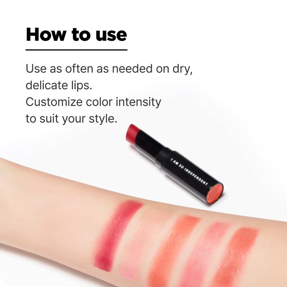 ISOI Bulgarian Rose Lip Treatment Balm (Rosy Coral), Tinted Balm for Dry Lips, Korean Skincare (0.18 oz, 5g)