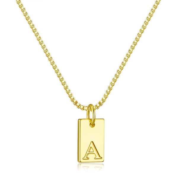 Initial Necklaces for Women 14K Gold Plated Letter Necklace Dainty Name Pendant Necklace Personalized Christmas Gifts for Women Trendy Gold Jewelry