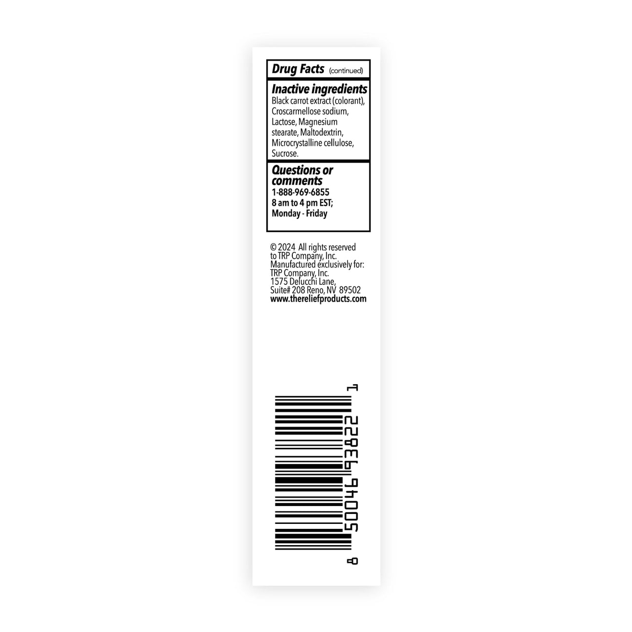 TRP Natural Eyes Complete Eye Relief Tablets - 100% Natural Active Ingredients - Helps Eye Dryness, Redness, Irritation, Watering, Burning - Fast Dissolve Tablets - 48ct