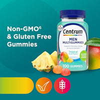Thumbnail for Centrum Men's Multivitamin Gummies, Immune, Energy, Healthy Appearance Support, 100 Count, 50 Day Supply