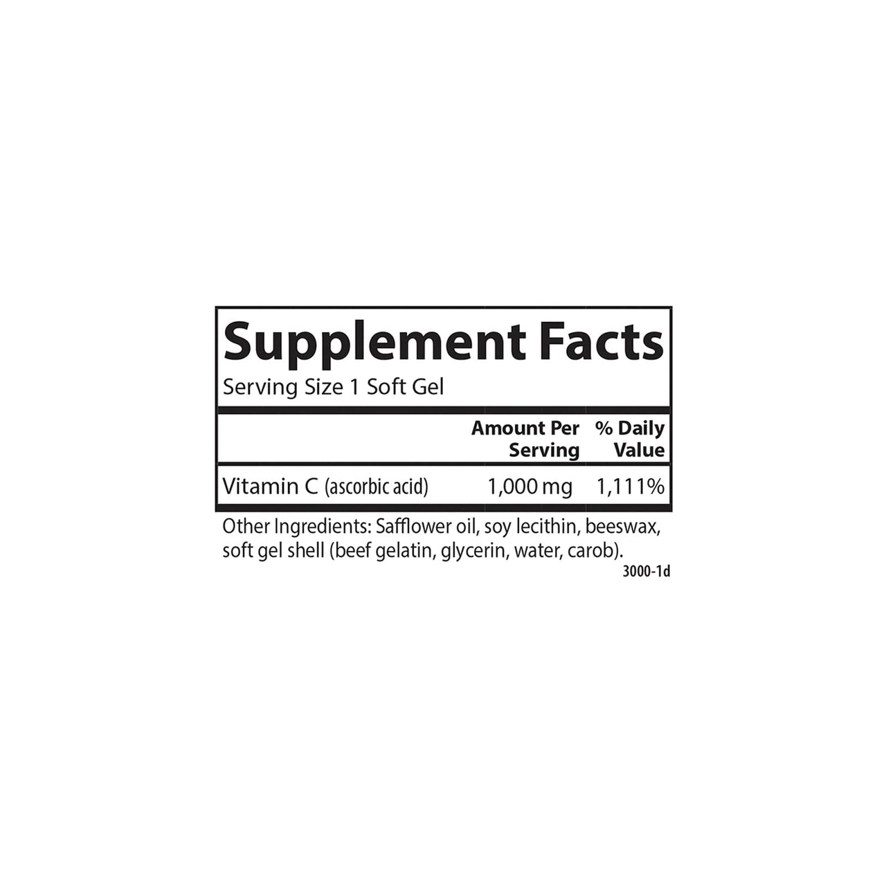 Carlson - C-Gel, 1000 mg Vitamin C, Immune Support & Tissue Health, Antioxidant, 60 Soft gels