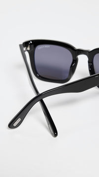 Thumbnail for Tom Ford Women's Dax Sunglasses, Shiny Black/Smoke, One Size