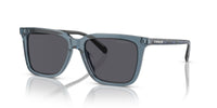 Thumbnail for Coach HC8385U Universal Fit Sunglasses, Transparent Blue/Blue Solid, 54 mm