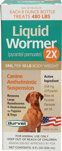 Thumbnail for DURVET 2251171 Wormer-Double Strength Liquid Dog