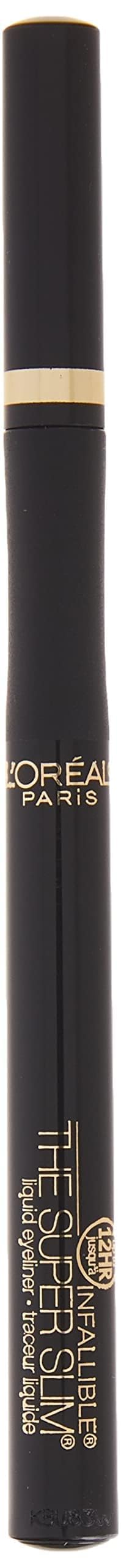 Thumbnail for L'Oreal Paris Makeup Infallible Super Slim Long-Lasting Liquid Eyeliner, Ultra-Fine Felt Tip, Quick Drying Formula, Glides on Smoothly, Black, Pack of 1