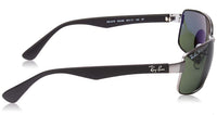 Thumbnail for Ray-Ban RB3478 Rectangular Sunglasses, Gunmetal/Green Polarized, 60 mm