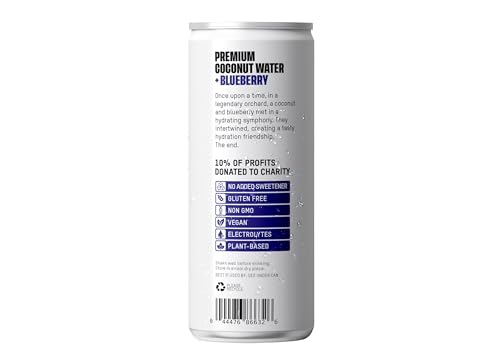 Image 3 of ONCE UPON A COCONUT Premium Blueberry Coconut Water - 10.8 Fl Oz (Pack of 12)