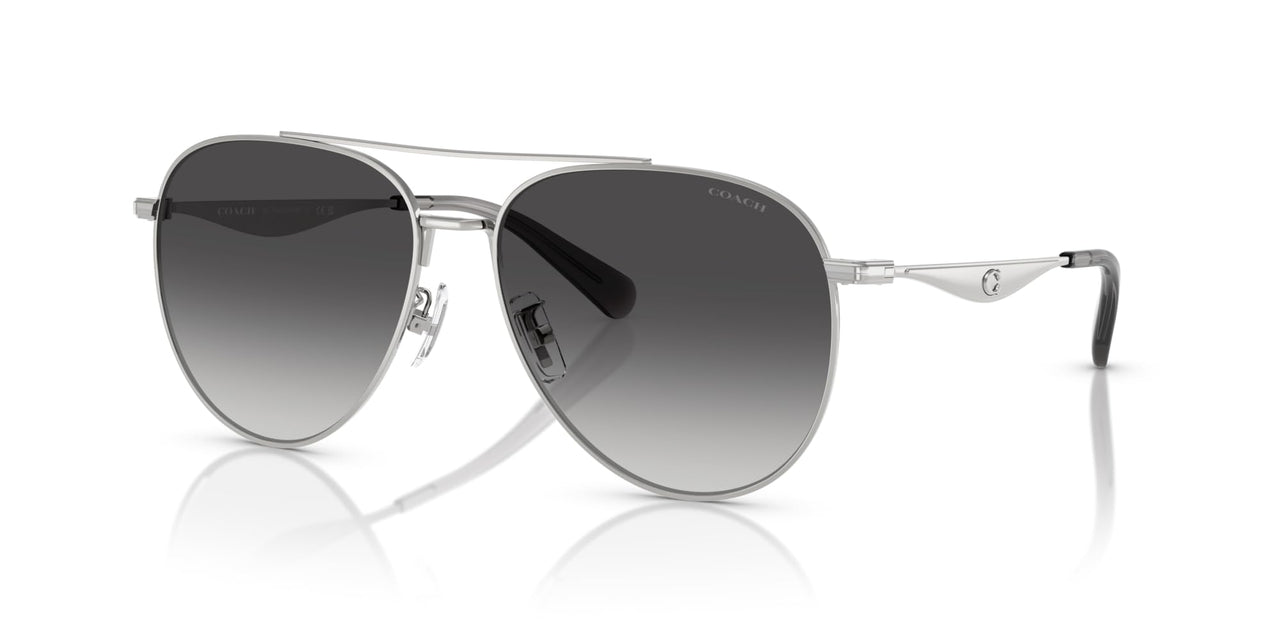 COACH Sunglasses HC 7169 90013C Shiny Silver/Grey Gradient Polyamide Standard