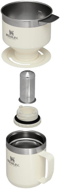 Thumbnail for STANLEY Perfect Brew Pour Over Set | 12 oz Camp Mug with Lid Included | Drip Coffee Maker with Reusable Filter | Insulated Stainless Steel | BPA-Free | Cream Gloss