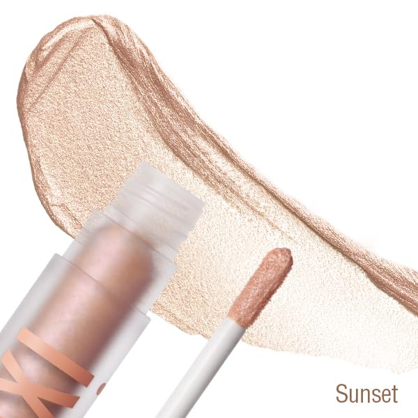 Pixi EyeLift Max Liquid EyeShadow | Long-Wearing, Crease-Free Color | Luminous & Soft-Focus Finish | With Avocado, Rosehip & Mango Seeds Extracts | Sunset | 0.12 oz/3.4 g