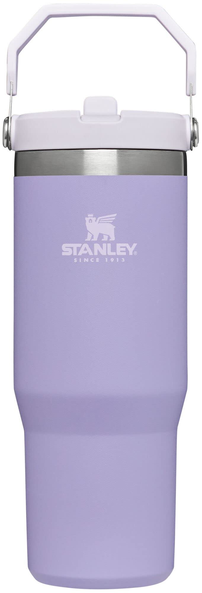 STANLEY IceFlow Stainless Steel Tumbler - Vacuum Insulated Water Bottle for Home, and Car Reusable Cup with Straw Leak Resistant Flip Cold for 12 Hours or Iced for 2 Days, Lavender, 30 OZ / 0.89 L