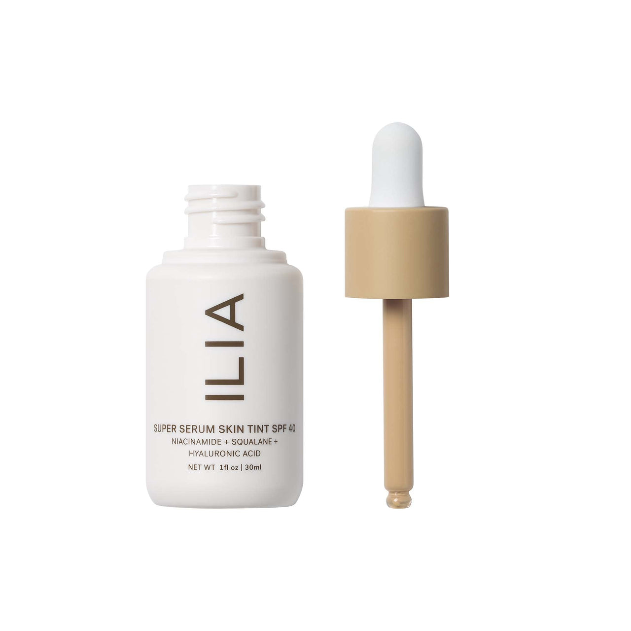ILIA - Super Serum Skin Tint SPF 40 | Non-Comedogenic, Vegan, Lightweight to Help Against Blue Light, + Pollution while Hydrating, Smoothing, + Refining (Formosa ST4, 1 fl oz | 30 ml)