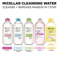 Thumbnail for Garnier Micellar Water with Rose Water and Glycerin, Hydrating Facial Cleanser & Makeup Remover, For All Skin Types, Vegan, Cruelty Free, 13.5 Fl Oz (400mL), 1 Count
