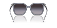 Thumbnail for Coach HC8381F Low Bridge Fit Sunglasses, Dark Grey/Light Grey/Light Grey Gradient, 56 mm