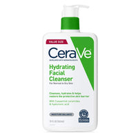 Thumbnail for CeraVe Hydrating Facial Cleanser, Moisturizing Face Wash For Dry Skin, Hyaluronic Acid + Ceramides + Glycerin, Hydrating Cleanser For Normal To Dry Skin, National Eczema Association Certified, 19 Oz