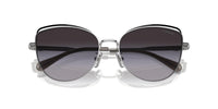 Thumbnail for COACH Sunglasses HC 7162 90018G Shiny Silver/Black Grey Gradient Polyamide Sta