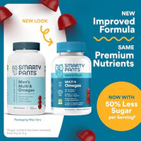 Thumbnail for SmartyPants Men's Multivitamin Gummies, Omega 3 (DHA/EPA), Methylfolate, Vitamin D3, C, Vitamin B12, B6, Vitamin A, K, Zinc & Selenium, Gluten Free, 90 Count (30 Day Supply)