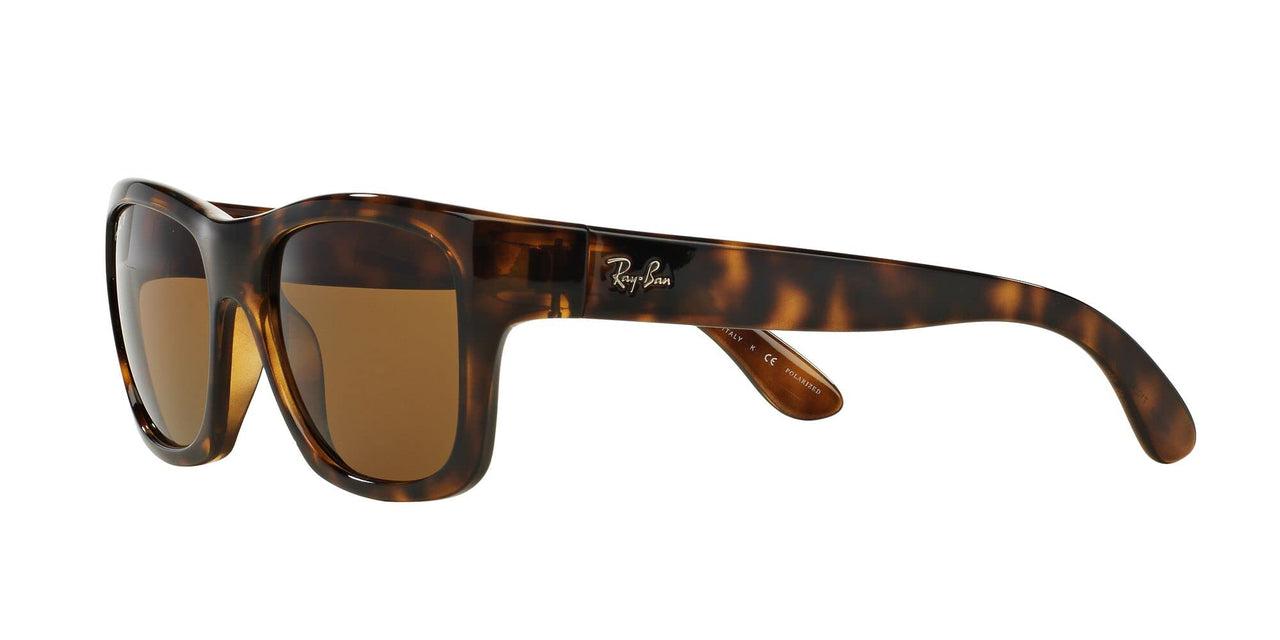 Ray-Ban RB4194 Polarized Square Sunglasses, Light Havana, 53 mm