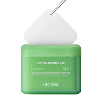 Thumbnail for MEDIHEAL Teatree Trouble Facial Toner Pads with Tea Tree & Lactobacillus - Calming & Soothing for Sensitive & Acne Prone Skin - Vegan Face Gauze, 100 Pads