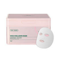 Thumbnail for VT COSMETICS CICA Pink Daily Mask 30 Sheets, 300Da Low Molecular Collagen for Skin Elasticity, Hydrating & Firming, Pink Collagen Essence, Korean Face Mask