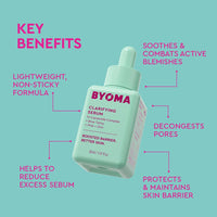 Thumbnail for BYOMA Clarifying Serum - Barrier Repair Serum - Clarifying Facial Serum for Acne Prone Skin - Calming Face Serum with Ceramides, Blue Tansy, PHA & Zinc - Balanced & Healthy Skin - 1.01 fl. oz