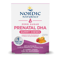 Thumbnail for Nordic Naturals Zero Sugar DHA Prenatal Vitamin Gummies, Strawberry Orange Flavor - 27 Gummies - Supplements for Pregnancy - 600 mg Omega-3 Fish Oil and 400 IU Vitamin D3-27 Servings