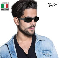 Thumbnail for Ray-Ban RB2016 DADDY-O Rectangle Shaped Non-Polarized Sunglasses for Men & Women – Includes Official RAYBAN Eyewear Kit – Ideal Formal & Casual Wear Sunglasses – Green Lens