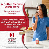 Thumbnail for Health Plus Super Colon Cleanse 30 Day Supply of Gentle Gut Cleanse Detox, Psyllium Husk, Probiotics for Constipation Relief & Digestive Support, 120 Capsules