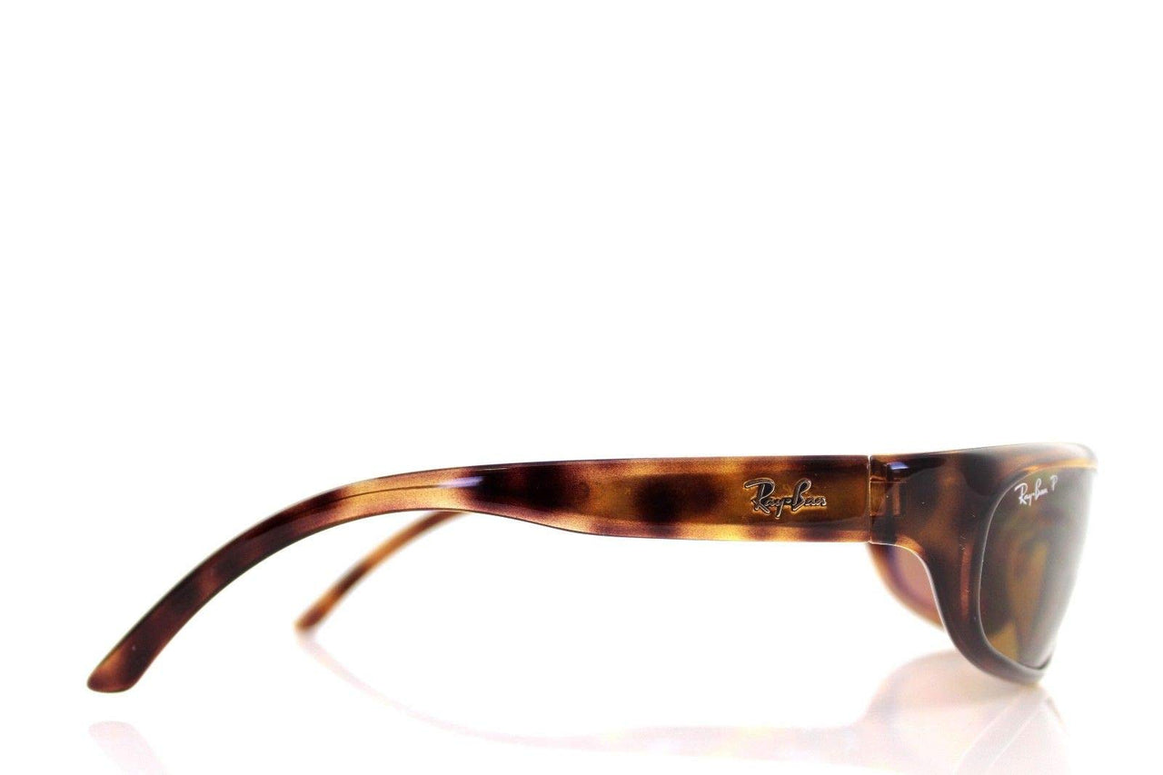 Ray-Ban Men's RB4033 Predator Rectangular Sunglasses, Havana/Polarized Brown, 60 mm