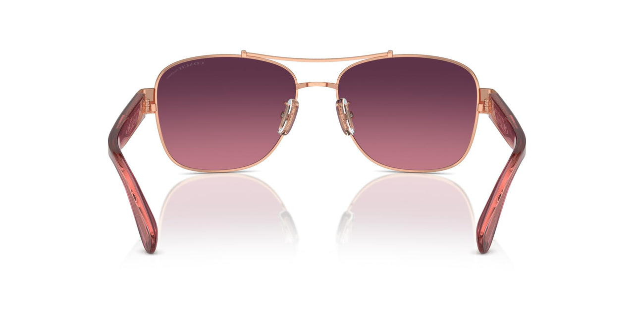 COACH Sunglasses HC 7161 9331F4 Cr617 Shiny Rose Gold Burgundy