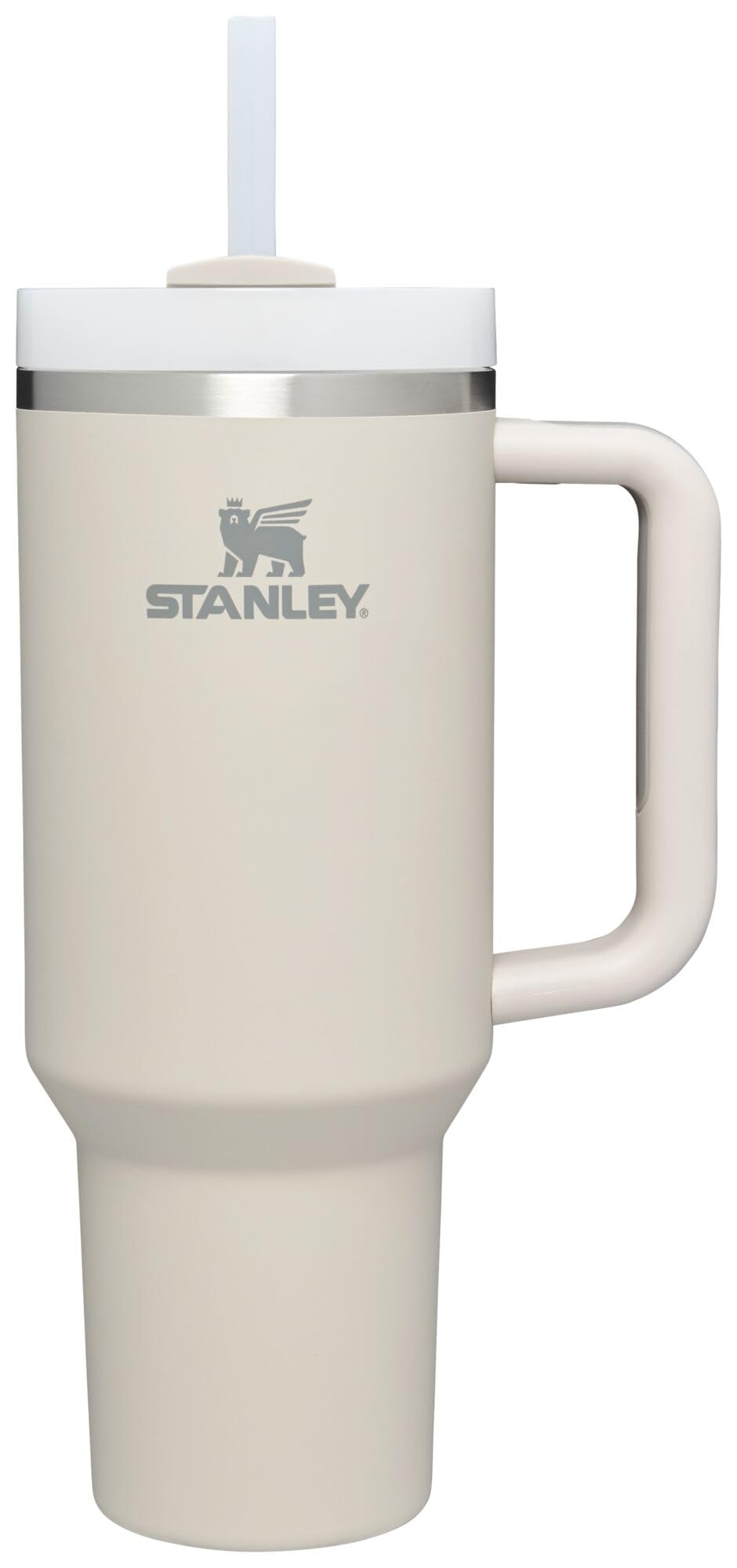 STANLEY Quencher H2.0 Tumbler with Handle and Straw 40 oz Flowstate 3-Position Lid Cup Holder Compatible for Travel Insulated Stainless Steel Cup BPA-Free Dune