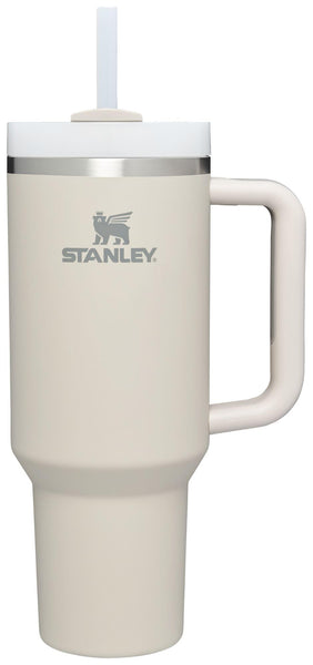 STANLEY Quencher H2.0 Tumbler with Handle and Straw 40 oz Flowstate 3-Position Lid Cup Holder Compatible for Travel Insulated Stainless Steel Cup BPA-Free Dune
