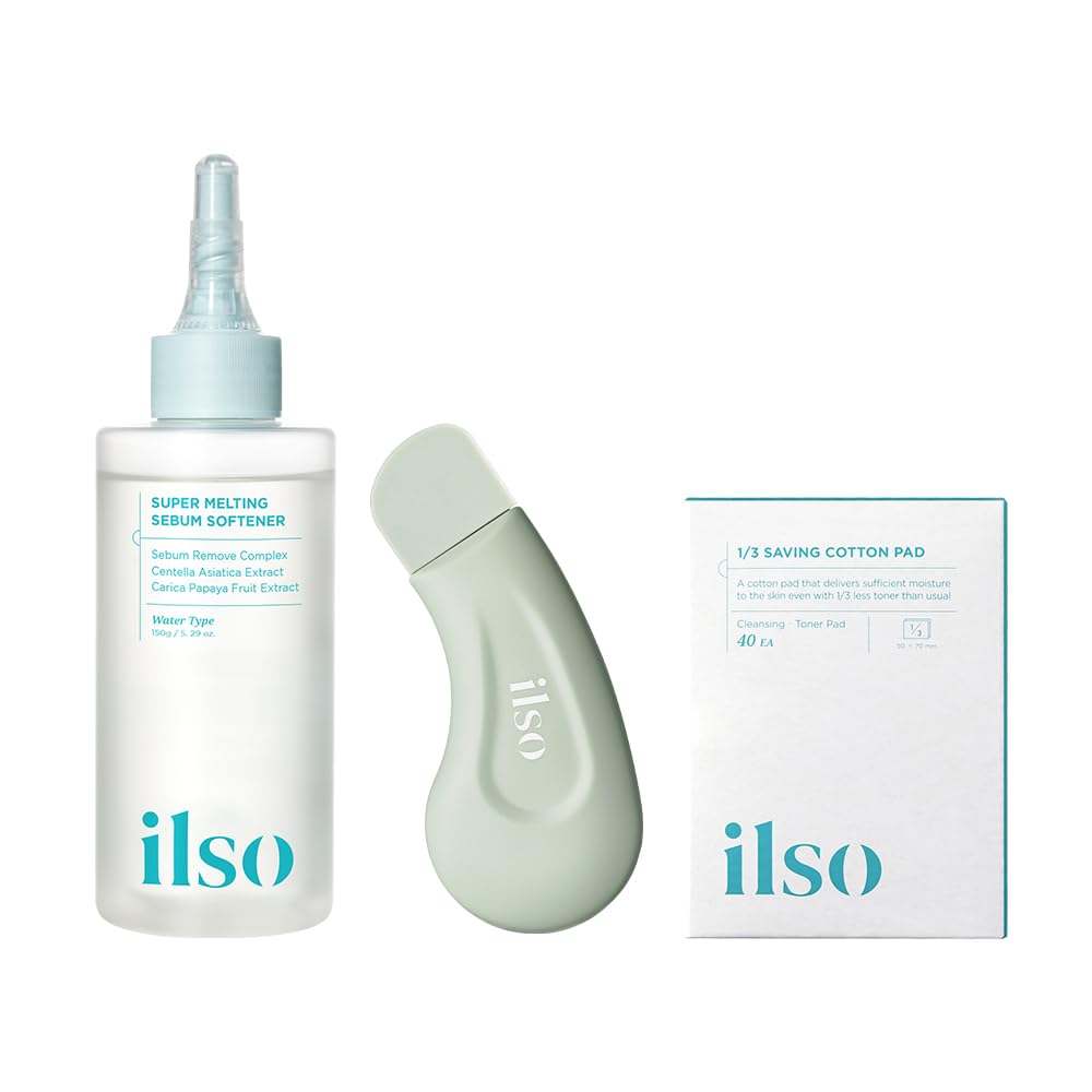 ILSO Super Melting SEBUM Softener + Deep Clean Master + 1/3 Saving Cotton Pad